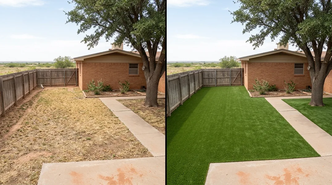 Result artificial grass installation in Midland - Midland Turf Installation